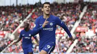 5. Alvaro Morata (Chelsea) - 6 Gol. (AP/Nigel French)