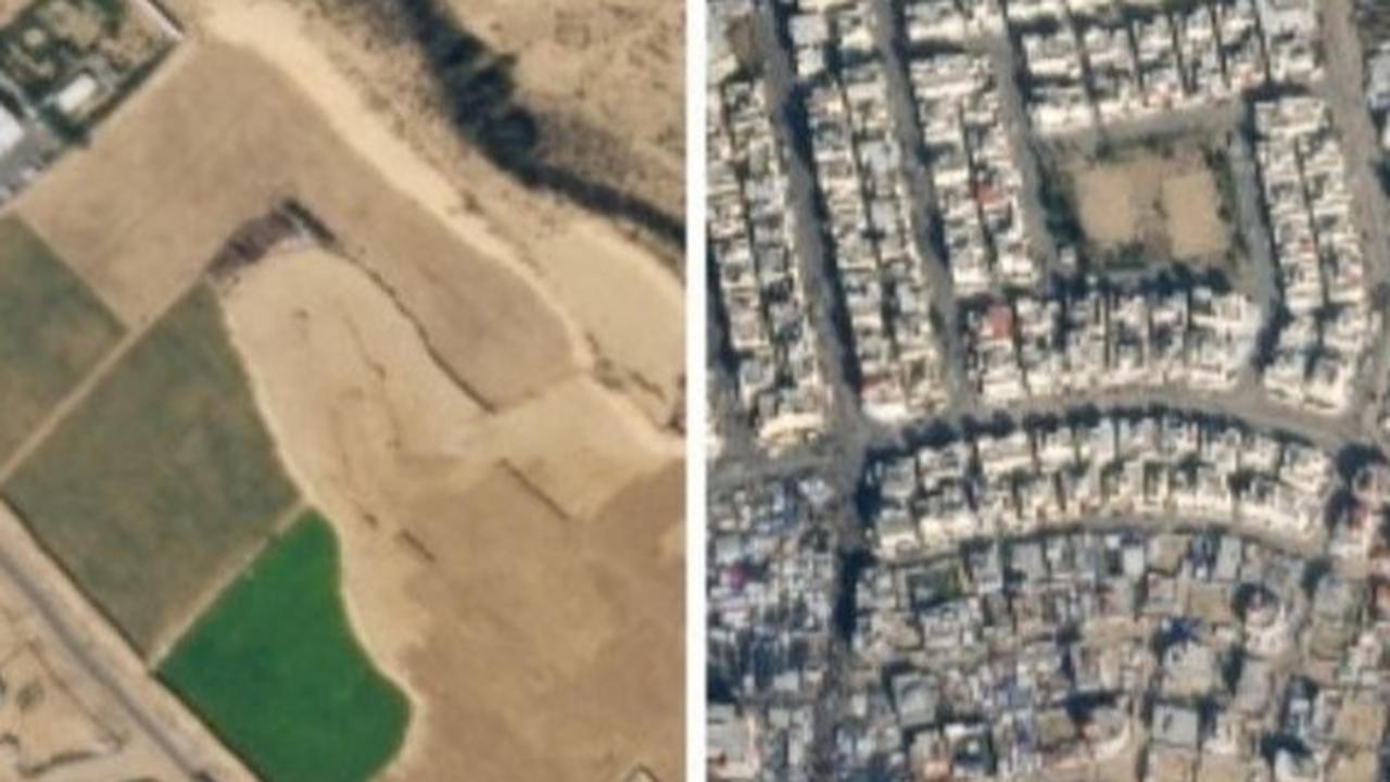 Foto-Foto Perbedaan Kondisi Sebelum dan Sesudah Migrasi Warga Palestina di Rafah yang Tertangkap Citra Satelit Maxar