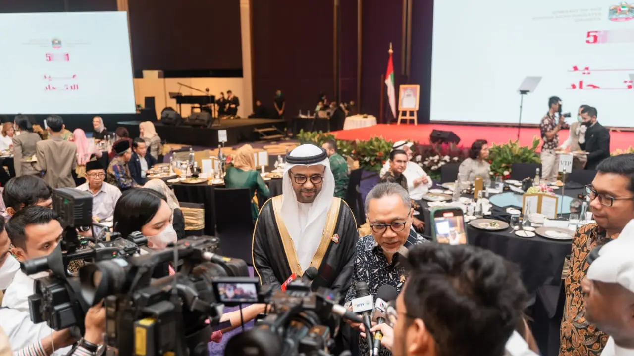 Perayaan Hari Persatuan Ke-51 di Hotel Rafles, Jakarta, pada hari ini, Senin, 5 Desember 2022.