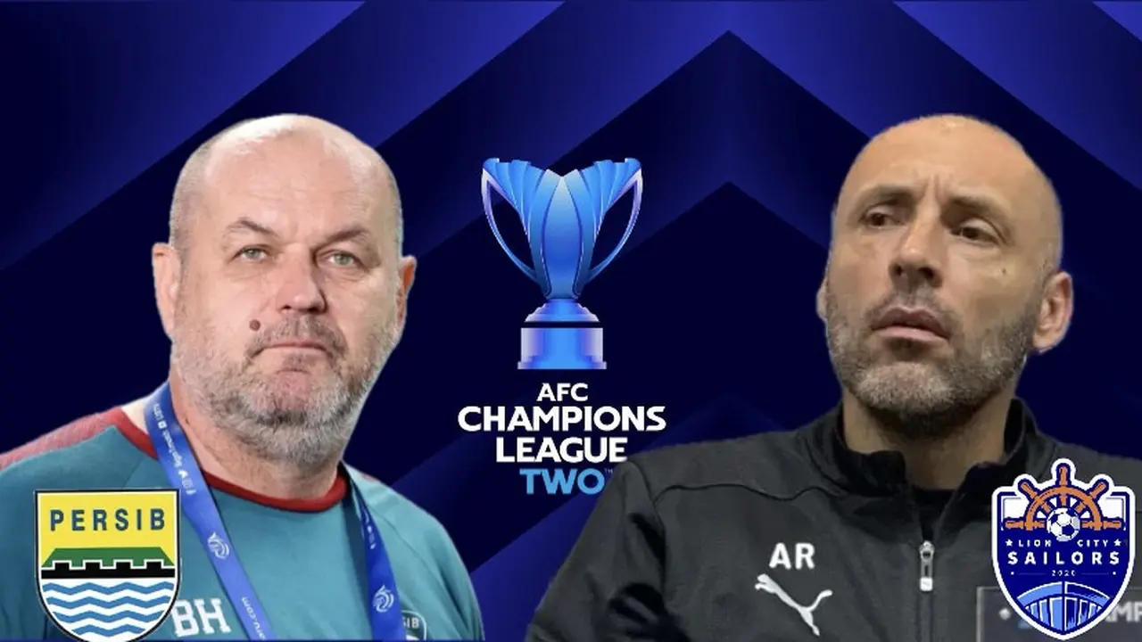 Duel pelatih Persib Bandung vs Lion City Sailors di AFC Champions League Two