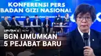 Badan Gizi Nasional atau BGN mengumumkan lima nama deputi baru. Pergantian pejabat BGN itu sebagai langkah awal menyukseskan perbaikan tata kelola program Makan Bergizi Gratis.