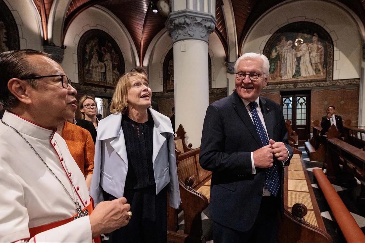 FOTO: Presiden Jerman Tinjau Kerukunan Beragama di Jakarta