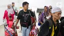 PT Kereta Api Indonesia (KAI) Daerah Operasi (Daop) 1 Jakarta juga mencatat tingkat okupansi sebesar 68 persen dari total kapasitas 1.034.978 tempat duduk yang tersedia untuk keberangkatan dari wilayah Jakarta. (Liputan6.com/Herman Zakharia)