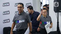 Nama-nama yang masuk Timnas AMIN diumumkan langsung Anies Baswedan. (Liputan6.com/Faizal Fanani)