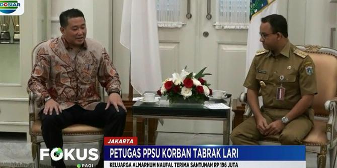 Keluarga Anggota PPSU Korban Tabrak Lari Dapat Santunan