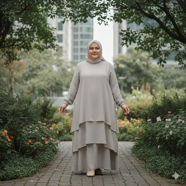 Layered Dress (Gamis Berlapis) (Gemini AI)