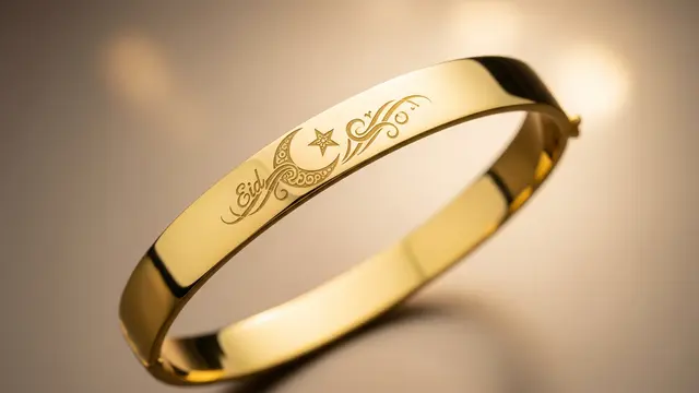 Gelang Emas Custom Inisial atau Motif Khusus