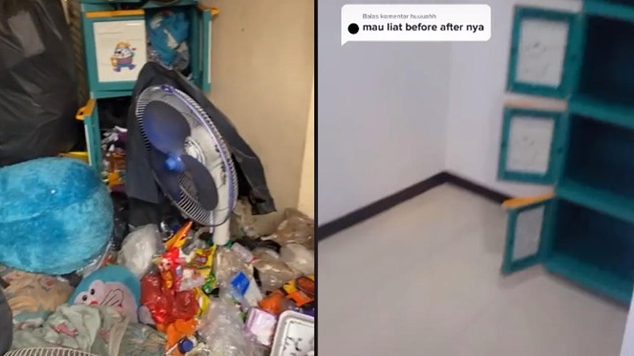 Kondisi Terbaru Kamar Kos Cewek yang Penuh Sampah, Kini Sudah Bersih
