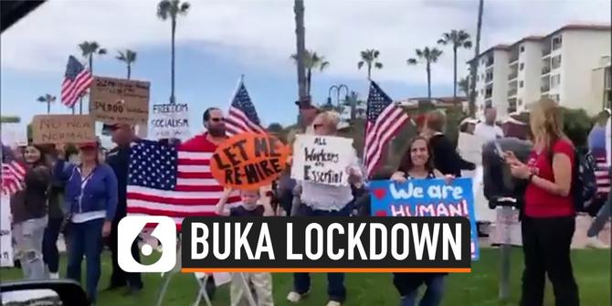 VIDEO: Ratusan Warga California Desak Cabut Lockdown di AS