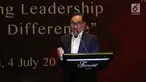 Pemimpin oposisi Malaysia, Anwar Ibrahim berbicara dalam The Executive Center for Global Leadership (ECGL) Leadership Forum 2018 di Jakarta, Rabu (4/7). Kunjungan luar negeri resmi ini pertama setelah Anwar keluar dari penjara. (Liputan6.com/JohanTallo)