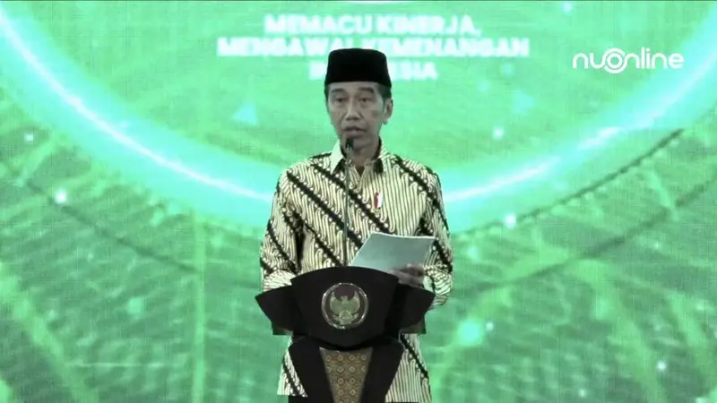 Jokowi di Acara Harlah ke-101 NU