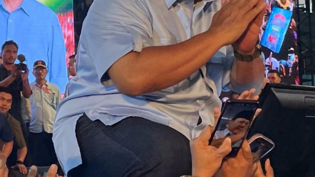 Kampanye di Makassar, Prabowo Kenang Momen Pilpres 2019 Kalahkan Jokowi di Sulsel