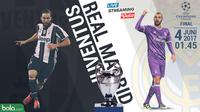 Liga Champions Juventus Vs Real Madrid Head to Head Striker Gonzalo Higuain dan Karim Benzema (Bola.com/Adreanus Titus)