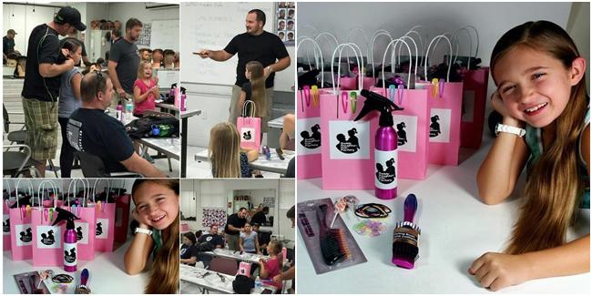 Philippe mengadakan kursus menata rambut yang diikuti oleh para ayah dan putri mereka. | Foto: copyright distractify.com