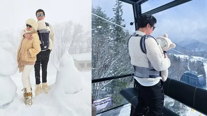 Potret Reino Barrack Ikut Momong Baby R (credit: instagram/princessyahrini)