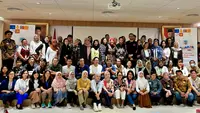 Semua Murid Semua Guru menggelar media gathering dalam rangka Hari Pendidikan Nasional (Hardiknas) 2024 di Perpustakaan Nasional, Jakarta Pusat, 2 Mei 2024. (Liputan6.com/Asnida Riani)