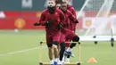 Kini skuad asuhan Erik Ten Hag berada di posisi terbawah klasemen Liga Champions Grup A dengan raihan empat poin. (Richard Sellers/PA via AP)