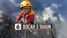 Mendaki gunung memang menjadi olahraga yang digemari banyak orang. Tetapi bagaimana jika yang mendaki gunung itu adalah bocah umur 3 tahun.