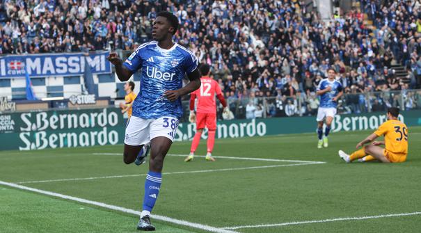 Como tampil impresif dan pesta gol atas tim tamu Pisa 5-0 dalam lanjutan Serie A Liga Italia, Minggu (22/3/2026). (Antonio Saia/LaPresse via AP)