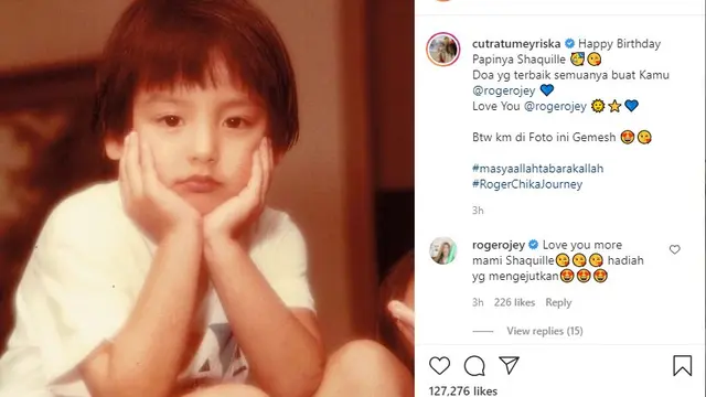 Foto masa kecil Roger Danuarta (https://www.instagram.com/p/CPE-VTij3Qi/)
