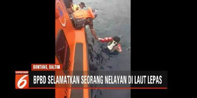 Detik-Detik Penyelamatan Nelayan Terombang-ambing di Laut Selama 14 Jam