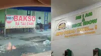 6 Spanduk Penjual Bakso dengan Tulisan Kocak Ini Bikin Geleng Kepala