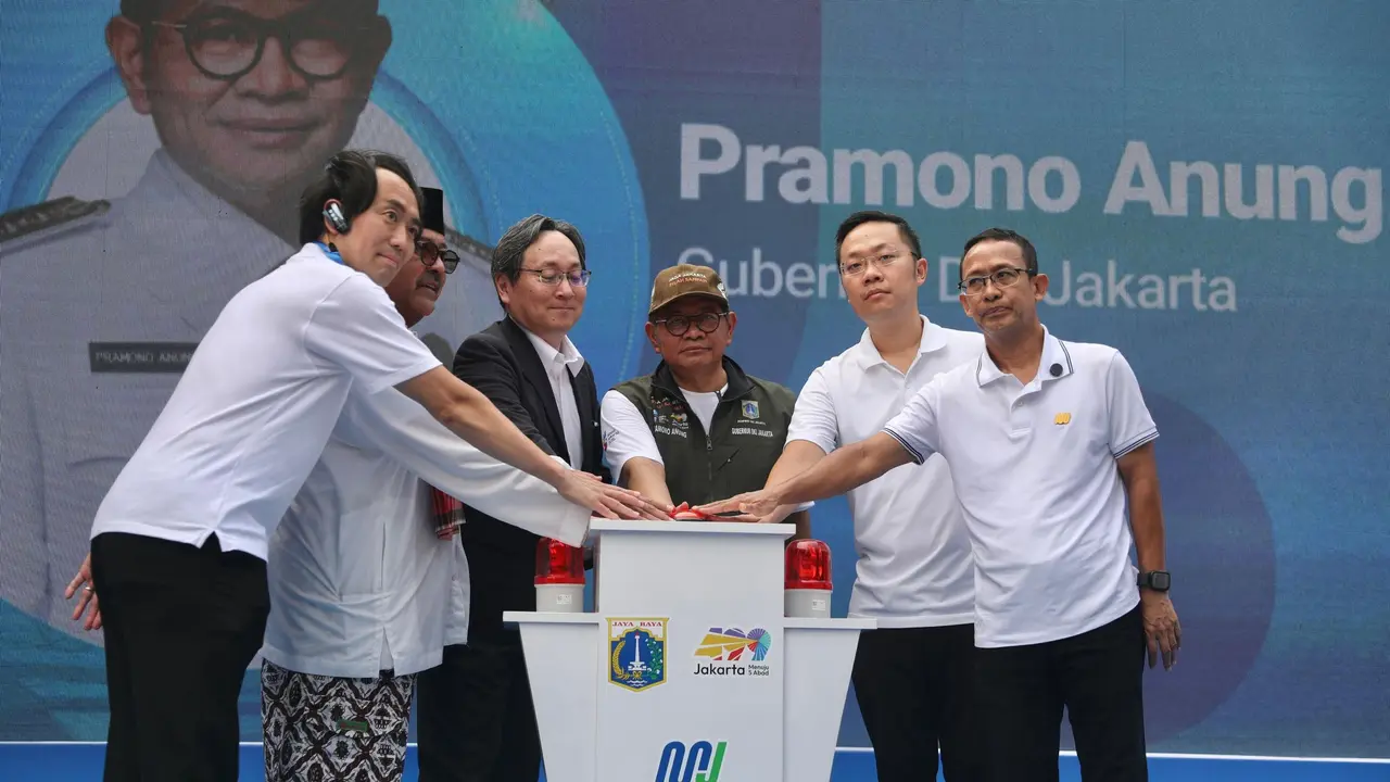Gubernur DKI Jakarta, Pramono Anung, mencanangkan pembangunan Jembatan Donat atau Pedestrian Deck Dukuh Atas di Setiabudi, Jakarta Selatan, pada Minggu (21/6/2026).