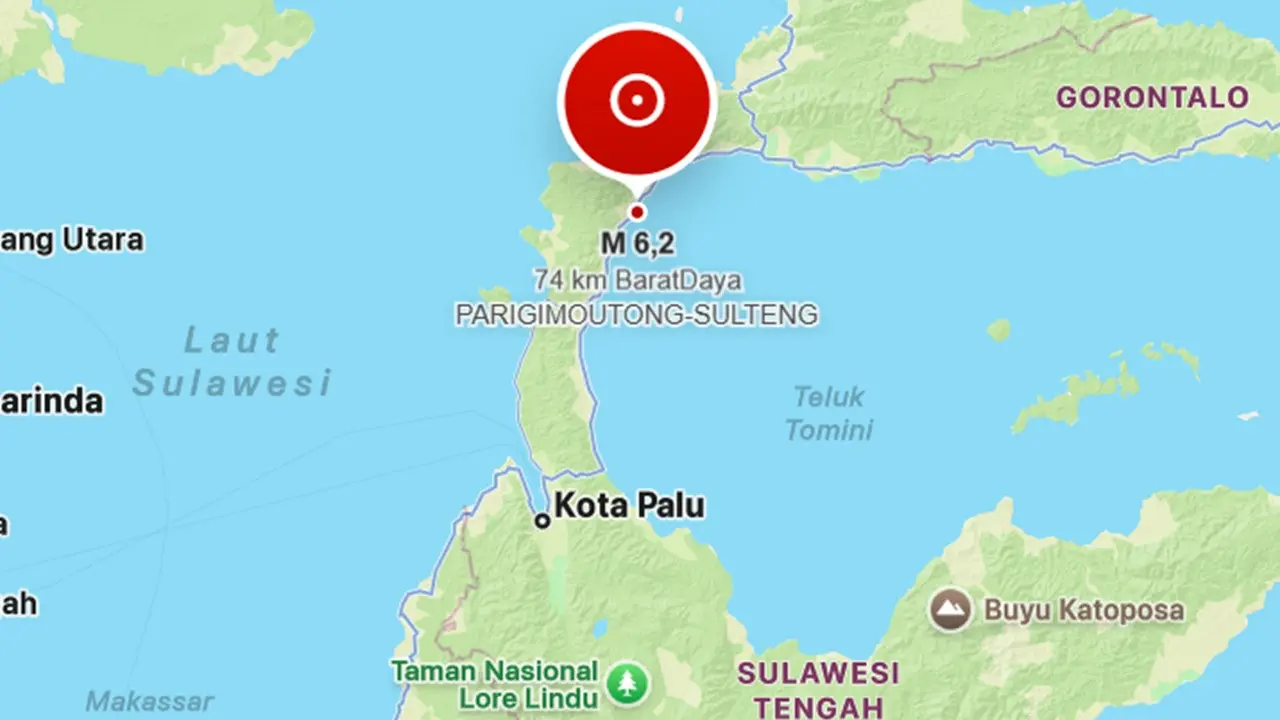 Gempa Parigi Moutong. (tangkapan layar video).