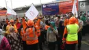 Suasana saat simulasi bencana di Gedung Graha BNPB, Jakarta, Kamis (26/4). (Liputan6.com/Arya Manggala)