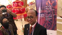 Sekretaris Jenderal Kementerian Ketenagakerjaan Anwar Sanusi dalam r pertemuan Menteri Ketenagakerjaan G20 di Bali, Selasa (13/9/2022).