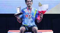 Chico Aura Dwi Wardoyo merebut gelar juara Malaysia Masters 2022 yang berlangsung di Axiata Arena, Kuala Lumpur, Minggu (10/7). Tunggal putra Indonesia itu menjadi pebulu tangkis Papua pertama yang menjuarai turnamen internasional. (foto: PBSI)