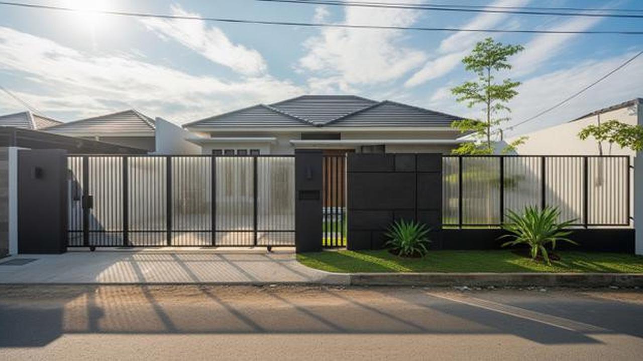 8 Model Pagar Besi Kombinasi Polikarbonat untuk Rumah Minimalis dengan Budget Terjangkau