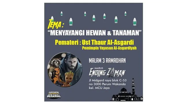 Begini Jadinya Kalau 7 Superhero Avengers Jadi Pemateri Kajian Ramadan