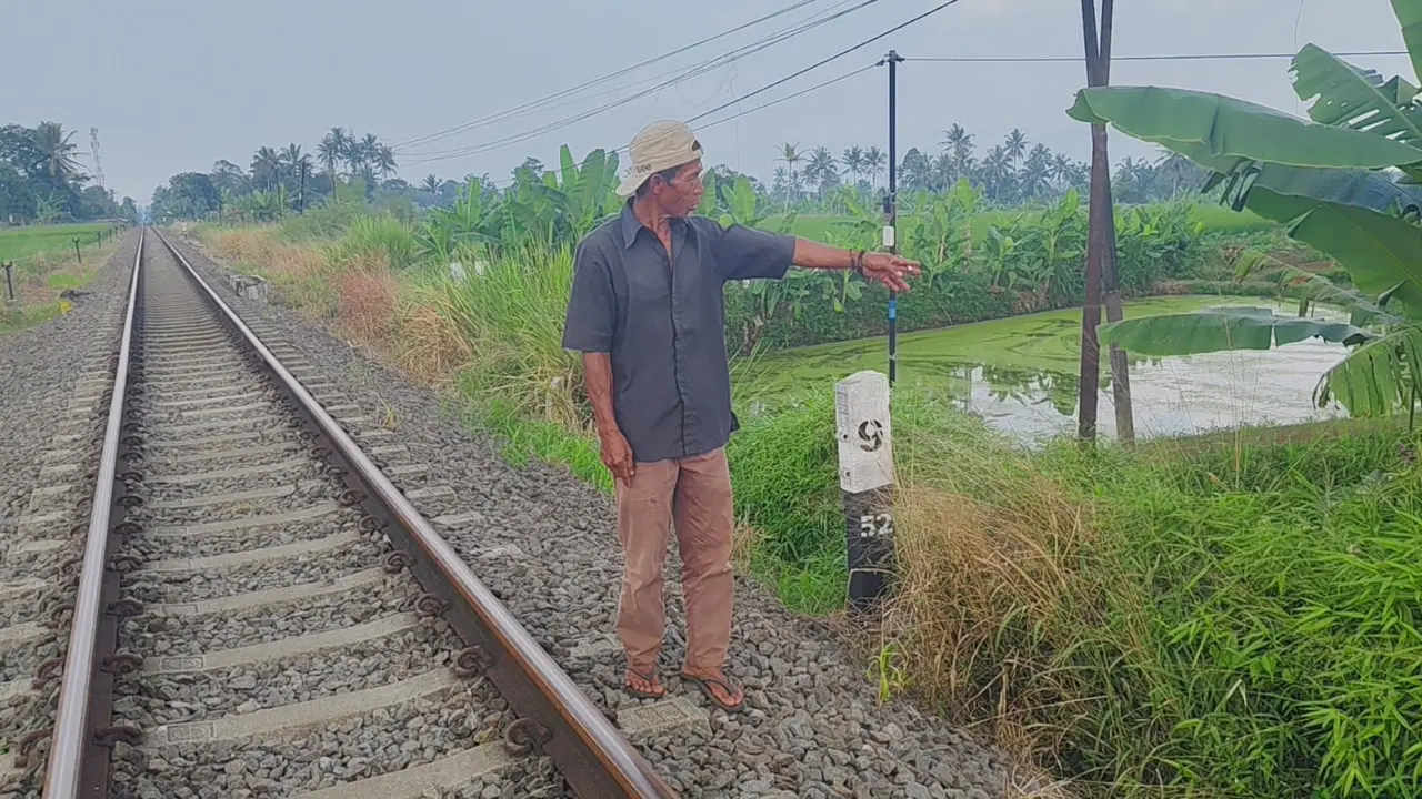 Lokasi tewasnya lansia yang tertabrak Kereta Api (KA) 225A Pangrango di petak jalan Sukabumi–Cisaat (Dok. Istimewa)