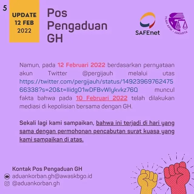 Pernyataan sikap LBH Apik terkait dugaan pelecehan seksual Gofar Hilman. (Foto: Dok. Instagram @kalis.mardiasih)