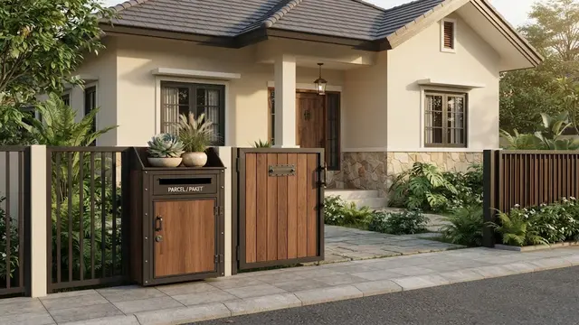 Desain Kotak Paket Tanam di Pagar