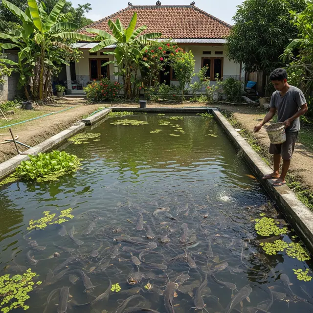 Ilustrasi Kolam Lele