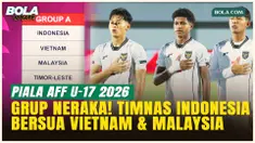 Resmi! Timnas Indonesia U-17 Hadapi Vietnam dan Malaysia di Grup A Piala AFF U-17 2026