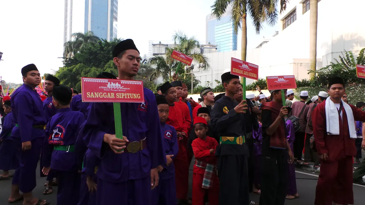 Ribuan Pendekar Pencak Silat Beraksi di Bundaran HI