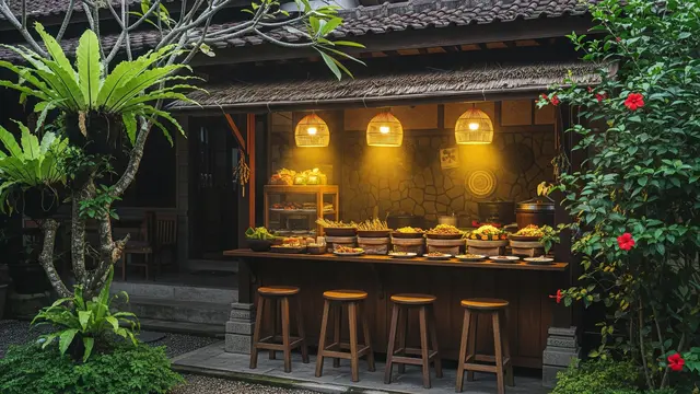 Warung Gaya Rustic Outdoor