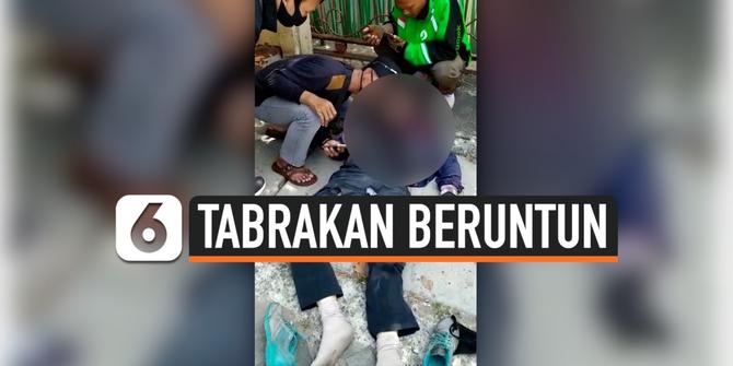 VIDEO: Rekaman CCTV Truk Sebabkan Tabrakan Beruntun dan Tewaskan Pengemudi Ojek Online