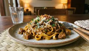Resep Fettuccine Bumbu Bebek yang Creamy dan Medok