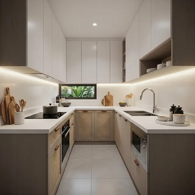 9 Desain Dapur Minimalis dengan Kitchen Set Dua Sisi