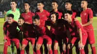 Timnas Indonesia U-23 saat menghadapi PSIM dalam uji coba di Stadion Sultan Agung, Bantul (2/6/2019). (Bola.com/Vincentius Atmaja)