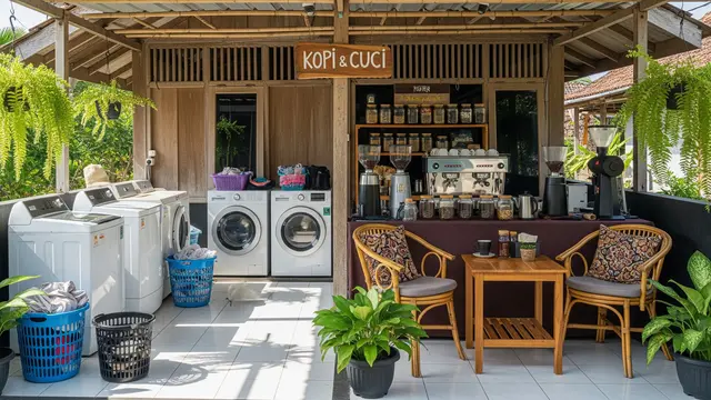 10 Desain Kombinasi Warung Kopi dan Laundry di Teras Rumah, Ini Estimasi Modal Awal
