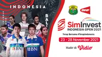 Jadwal Lengkap dan Live Streaming Indonesia Open 2021 di Vidio. (Sumber : dok. vidio.com)