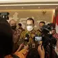 Direktur Jenderal Prasarana dan Sarana Pertanian (PSP) Kementan, Ali Jamil saat Konferensi Pers Sosialisasi Permentan yang berlangsung di Kantor Kementerian Koordinator Bidang Perekonomian Jum’at, (15/7).