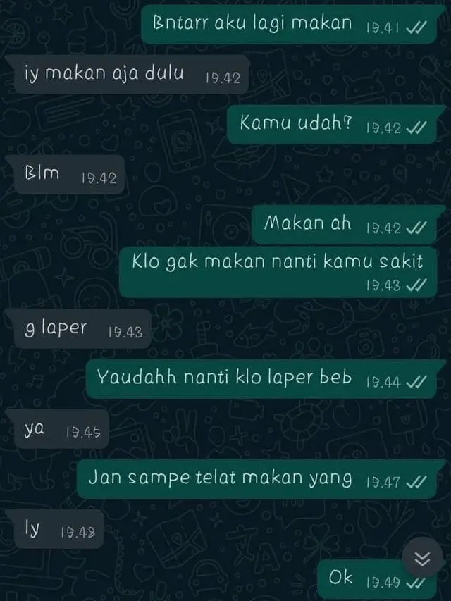 6 Balasan Chat Saat Pacar Tanya ‘Sudah Makan Belum’ Ini Bikin Ngakak