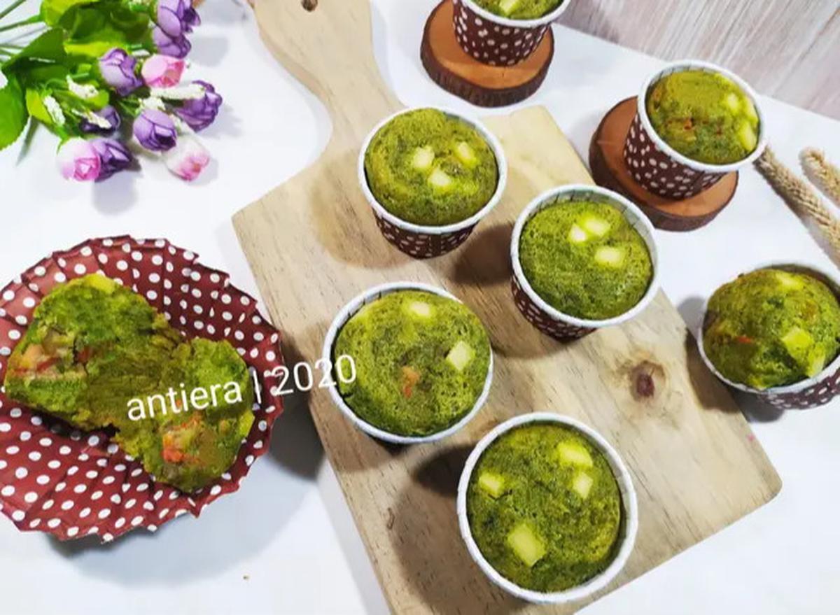 Ilustrasi Resep Muffin Sayuran Kentang Brokoli