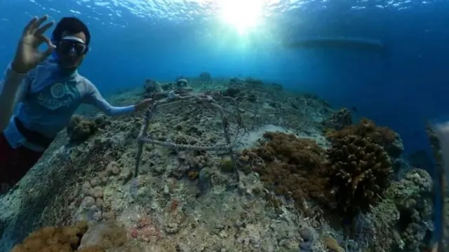 Komunitas Nuansa Pulau, merupakan bukti nyata semangat pemuda di Nusa Penida Bali memperbaiki terumbu karang yang rusak